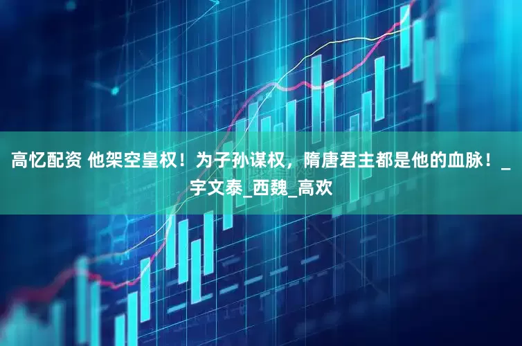 高忆配资 他架空皇权！为子孙谋权，隋唐君主都是他的血脉！_宇文泰_西魏_高欢